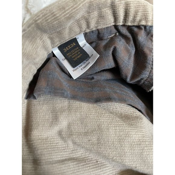 Jos A Bank Reserve Men's Tan Corduroy Bottoms Pants Size 34X34 (Runs Small) - Picture 4 of 8